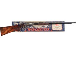 Engraved and Gold Inlaid Winchester Model 61 Slide Action Rifle