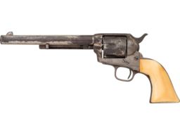 Antique Colt Single Action Army Revolver with Ivory Grips