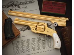 Inscribed Gold Plated  Smith & Wesson "Model of 1891" Revolver