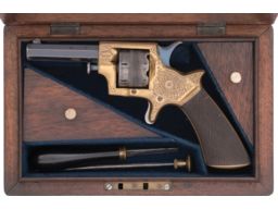 Cased Engraved Tranter Patent Single Action Revolver