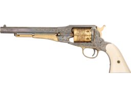 Nimschke Engraved Gold & Silver Remington New Model Navy