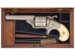 Engraved Moore's Patent Firearms Co. Front Loading Revolver