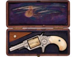Engraved Nickel/Gold Plated Colt New Line .32 Revolver