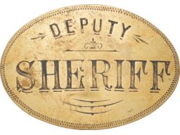 Iver Johnson Co. Marked Brass Deputy Sheriff Badge