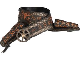 Silver Mounted, Cattle Brand Tooled Bohlin Double Holster Rig