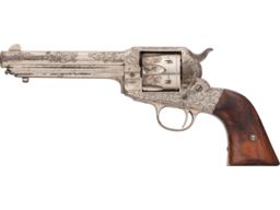 Engraved Remington 1888 Transitional Single Action Army Revolver