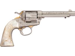 New York Engraved Colt Bisley Model Single Action Army Revolver