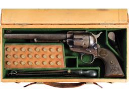 Antique Colt Flattop Target Single Action Army Revolver