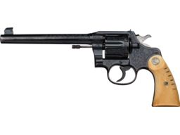 Factory Engraved Colt New Service Double Action Revolver