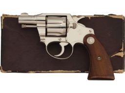 Nickel Plated Colt Bankers Special Double Action Revolver