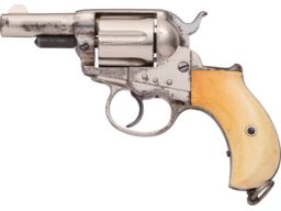 Antique Etched Colt Sheriff's Model 1877 Lightning Revolver