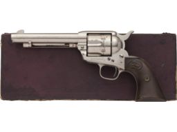 Nickel .38 Special Colt Single Action Army Revolver with Box