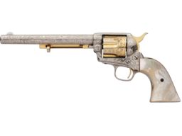 W. Bledsoe Signed, Cattle Brand Engraved Colt Single Action Army