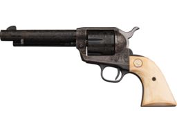 "M.E.G." Signed Western Theme Engraved Colt Single Action Army