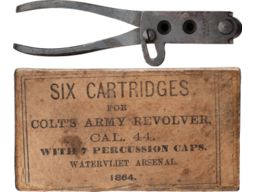 Military Bullet Mold and Cartridge Pack for the Colt 1860 Army