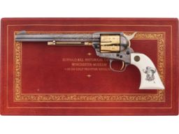 Cased Engraved Gold & Silver Colt Single Action Army Revolver