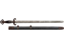 Jian Style Sword with Scabbard, Attributed to the Ming Dynasty