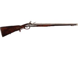 Silver Mounted Flintlock Rifle by Joseph Fruewurth