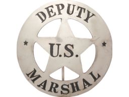U.S. Deputy Marshal Marked Badge by L.A. Stamp & Stationary Co.