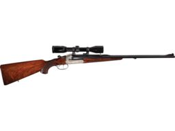 Game Scene Engraved Borovnik-Ferlach Double Rifle with Scope