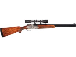 Engraved Ludwig Borovnik Over/Under Dangerous Game Double Rifle 
