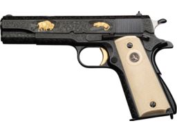 A. Griebel Engraved and Gold Inlaid Colt Gov't Model Pistol 
