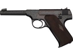 Engraved Colt Woodsman Pistol with Factory Letter and Holster