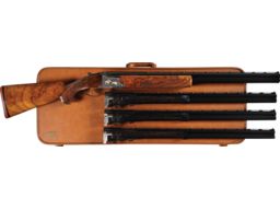 Belgian Browning Superposed Shotgun Four Barrel Set with Case
