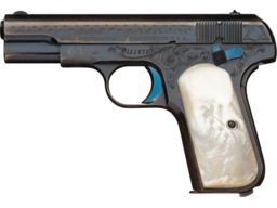 Engraved Colt M1903 Pistol with Factory Letter and Pearl Grips