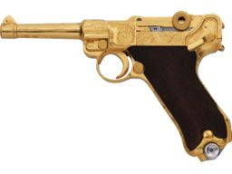 Engraved and Gold Plated Mauser "1937" Date "S/42" Luger Pistol 