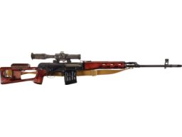 Soviet Izhevsk SVD Dragunov Rifle with Scopes and Accessories 
