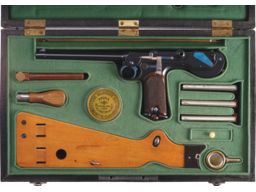 SN 25 Loewe 1893 Borchardt Pistol with Stock and Case 