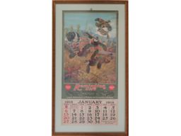 Framed Remington-UMC 1918 Calendar