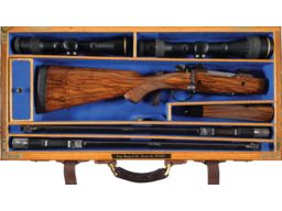 J. Rigby & Co Bolt Action Takedown Magazine Rifle Two Barrel Set