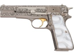 Factory Engraved Belgian Browning Renaissance High-Power Pistol