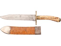 J.D. Chevalier "California Knife" Bowie Knife, with Sheath
