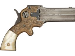 Nimschke Attributed Engraved Marston Three-Barrel Derringer