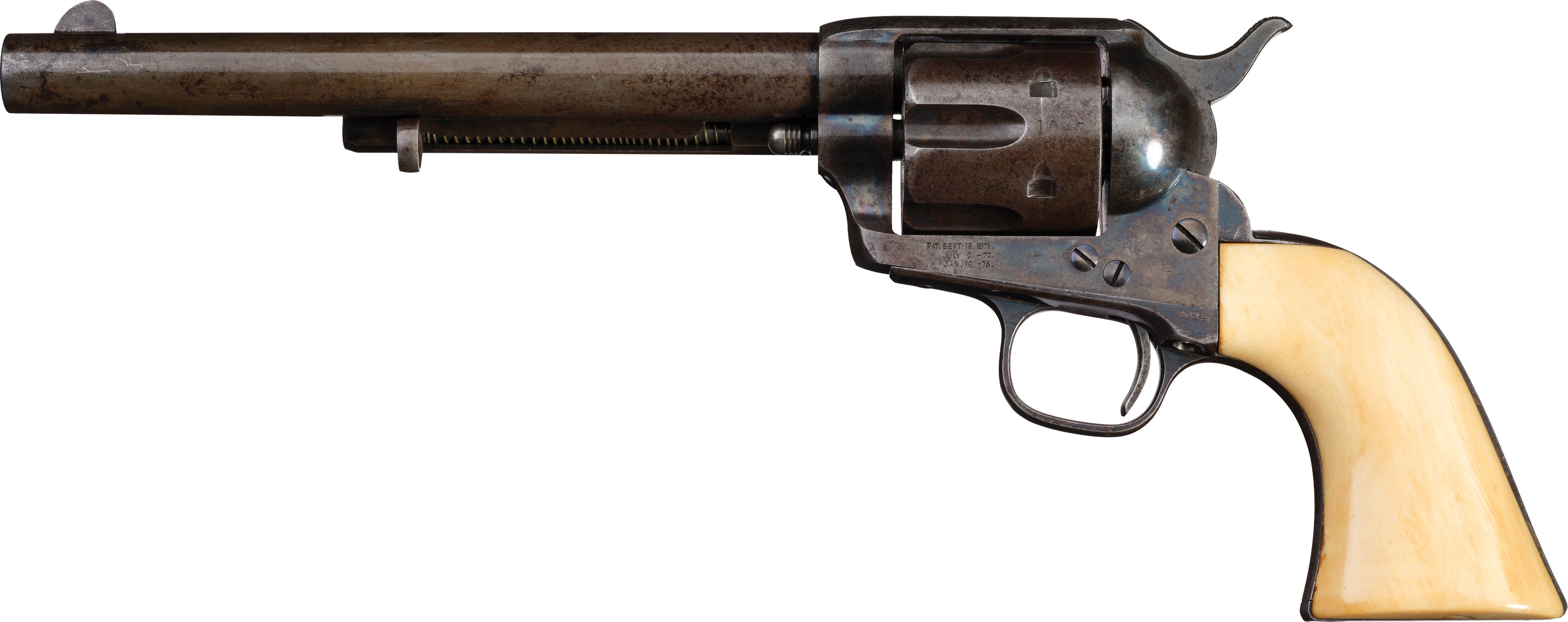 Antique Colt Single Action Army Revolver with Ivory Grip | Rock Island ...