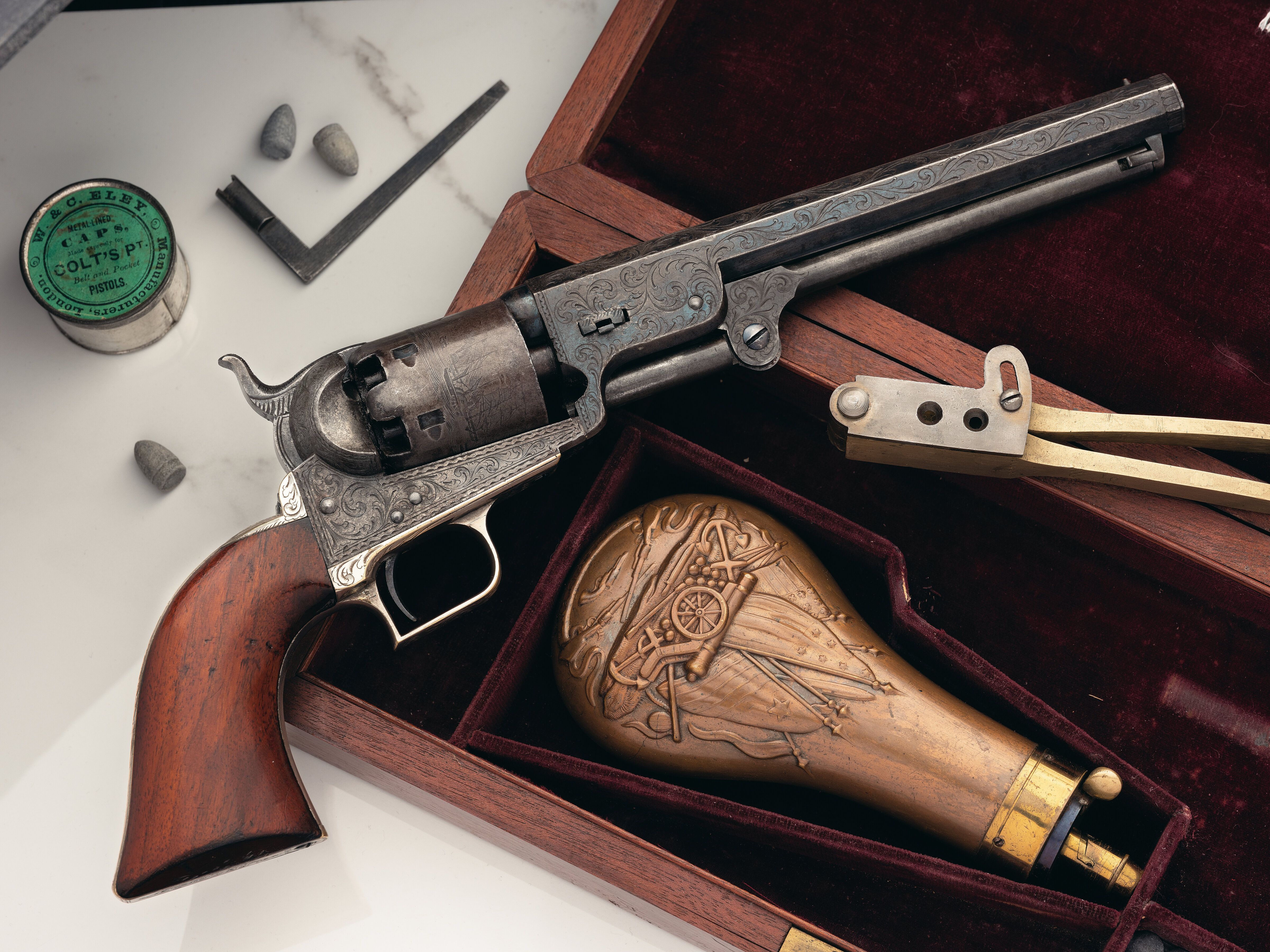 3 Digit Serial Number Engraved 1st Model Colt Model 1851 Navy