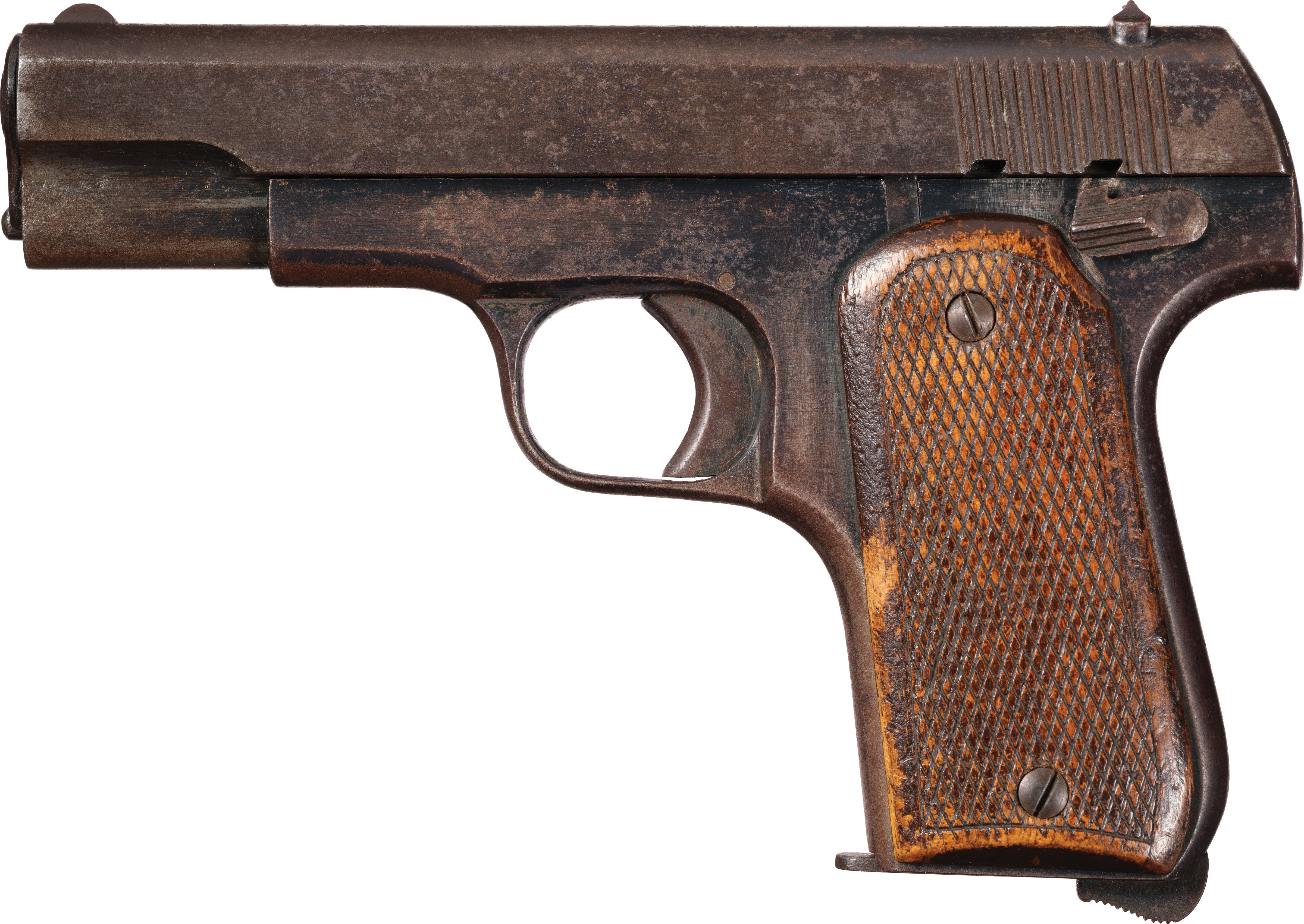 Japanese Military Sugiura Shiki Semi-Automatic Pistol with Match