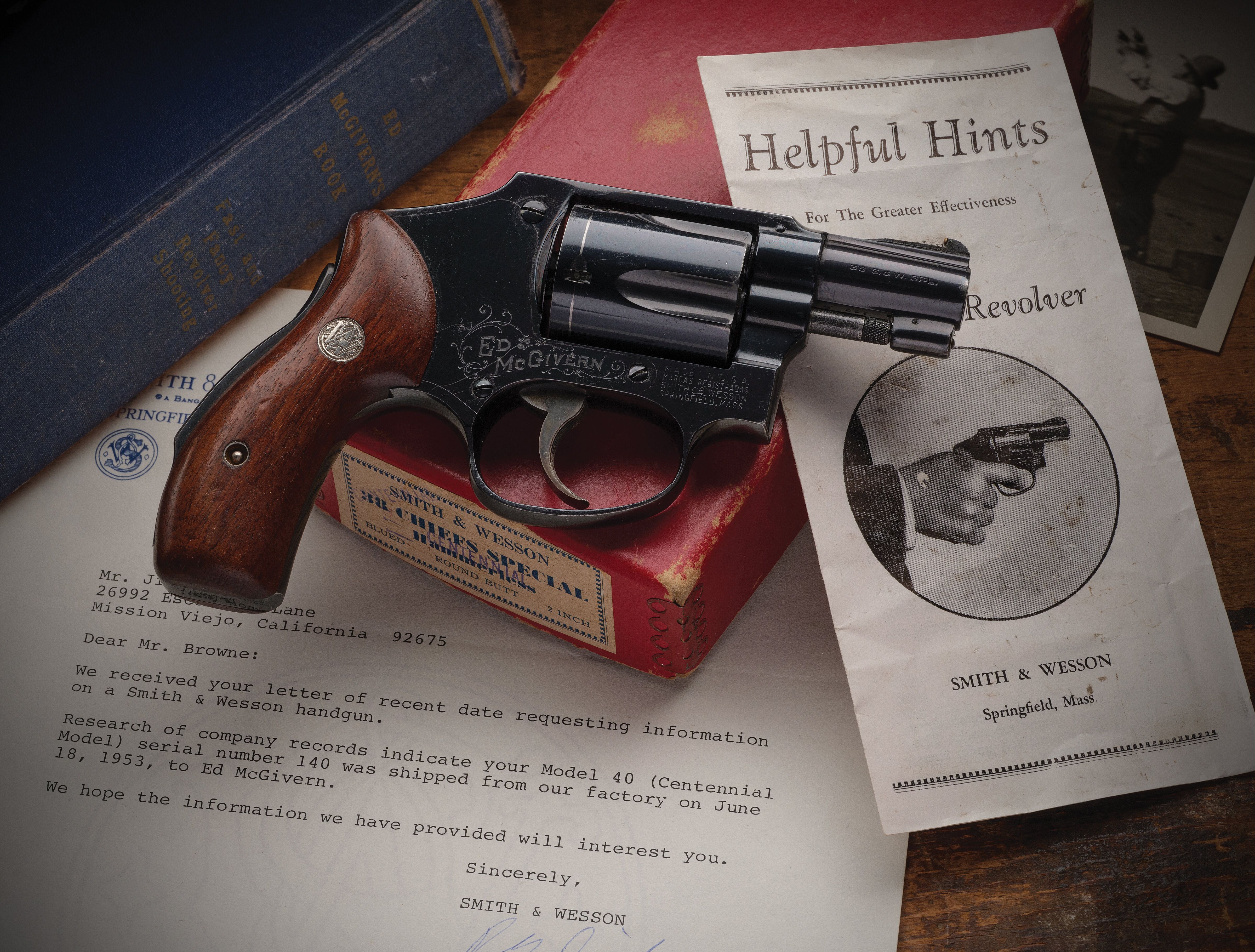 Ed McGivern Smith & Wesson Model 40 Centennial Revolver | Rock