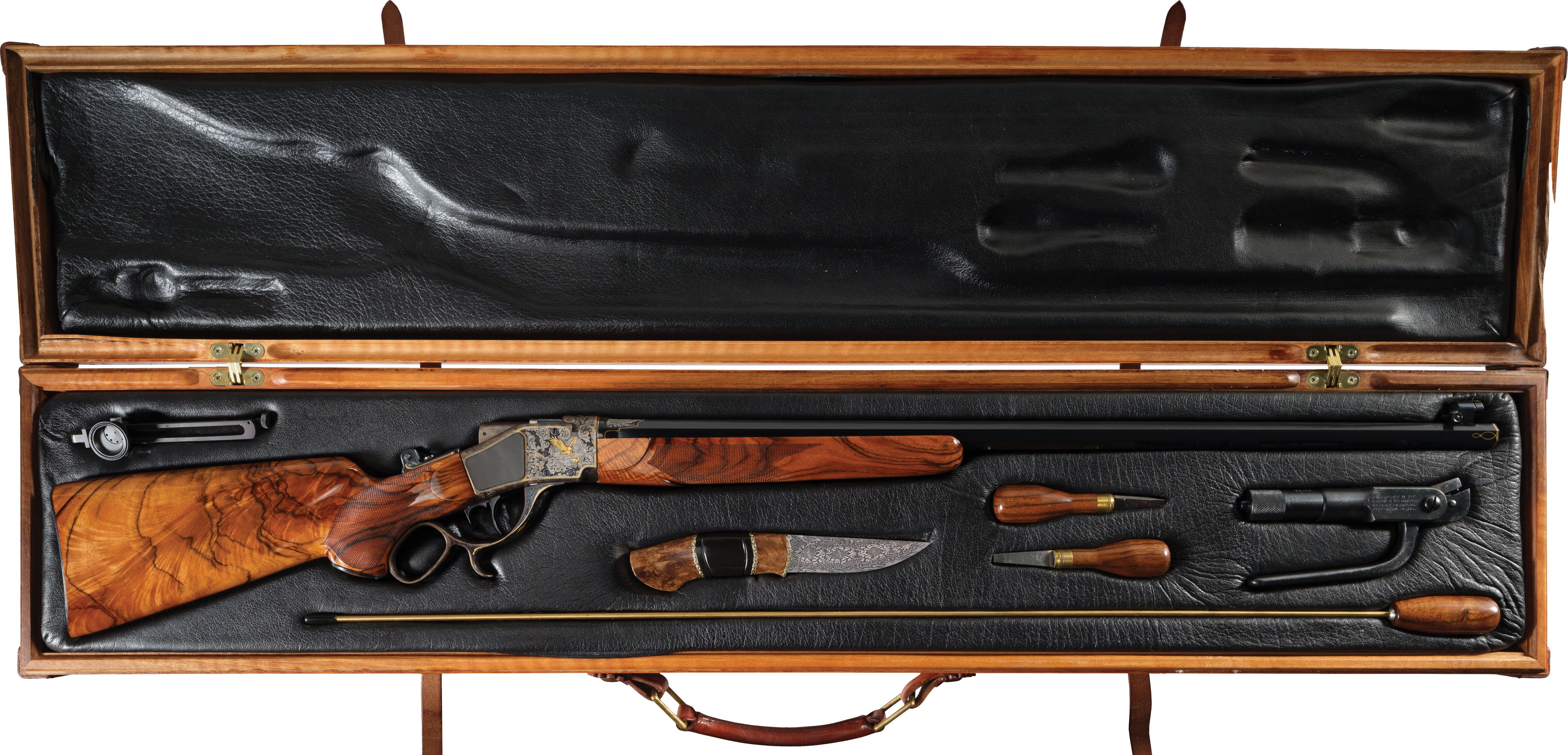 Engraved Custom Sharps Rifle Co. Model 1878 Borchardt Rifle | Rock ...