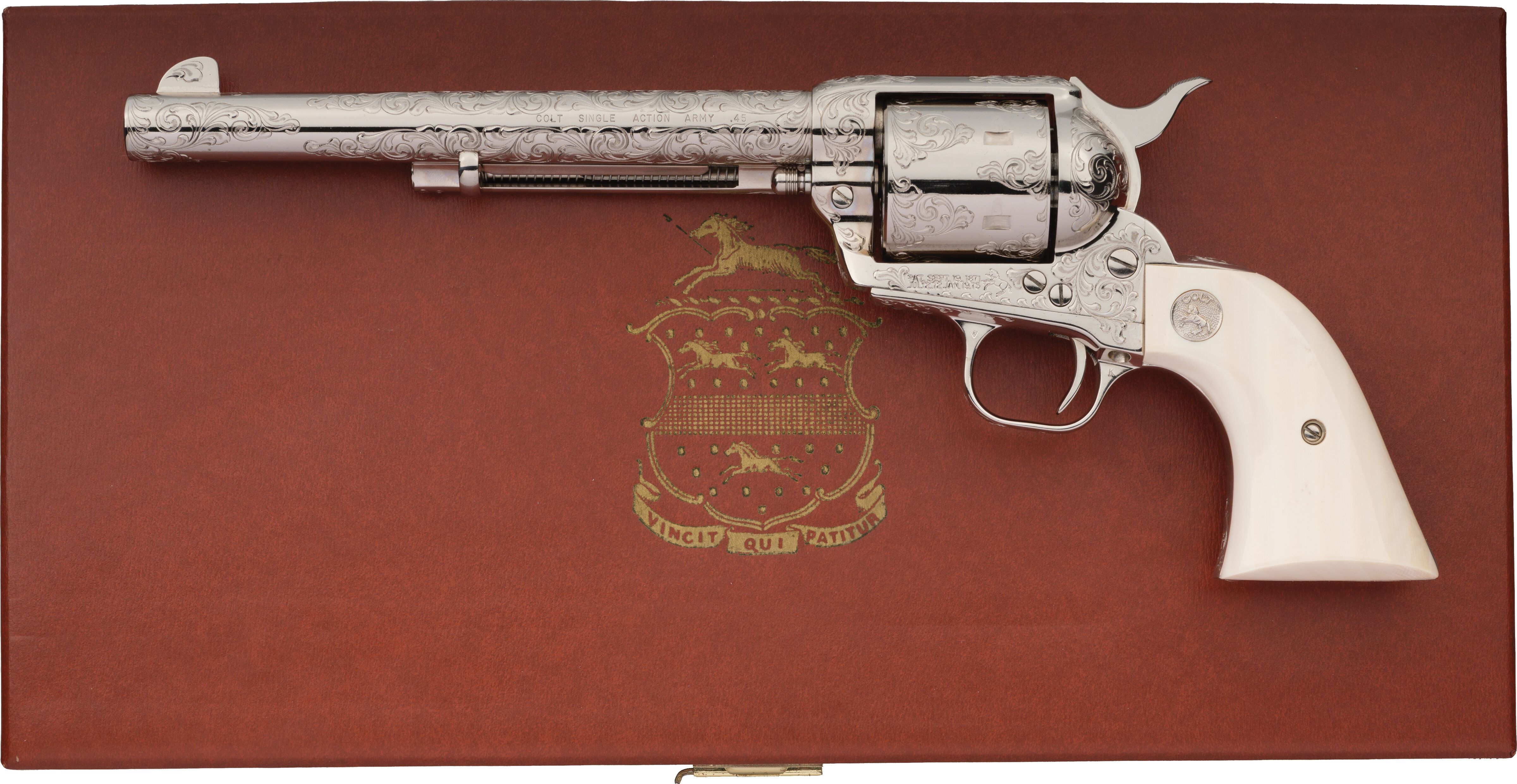 Cased Engraved Colt Third Generation Single Action Army Revolver