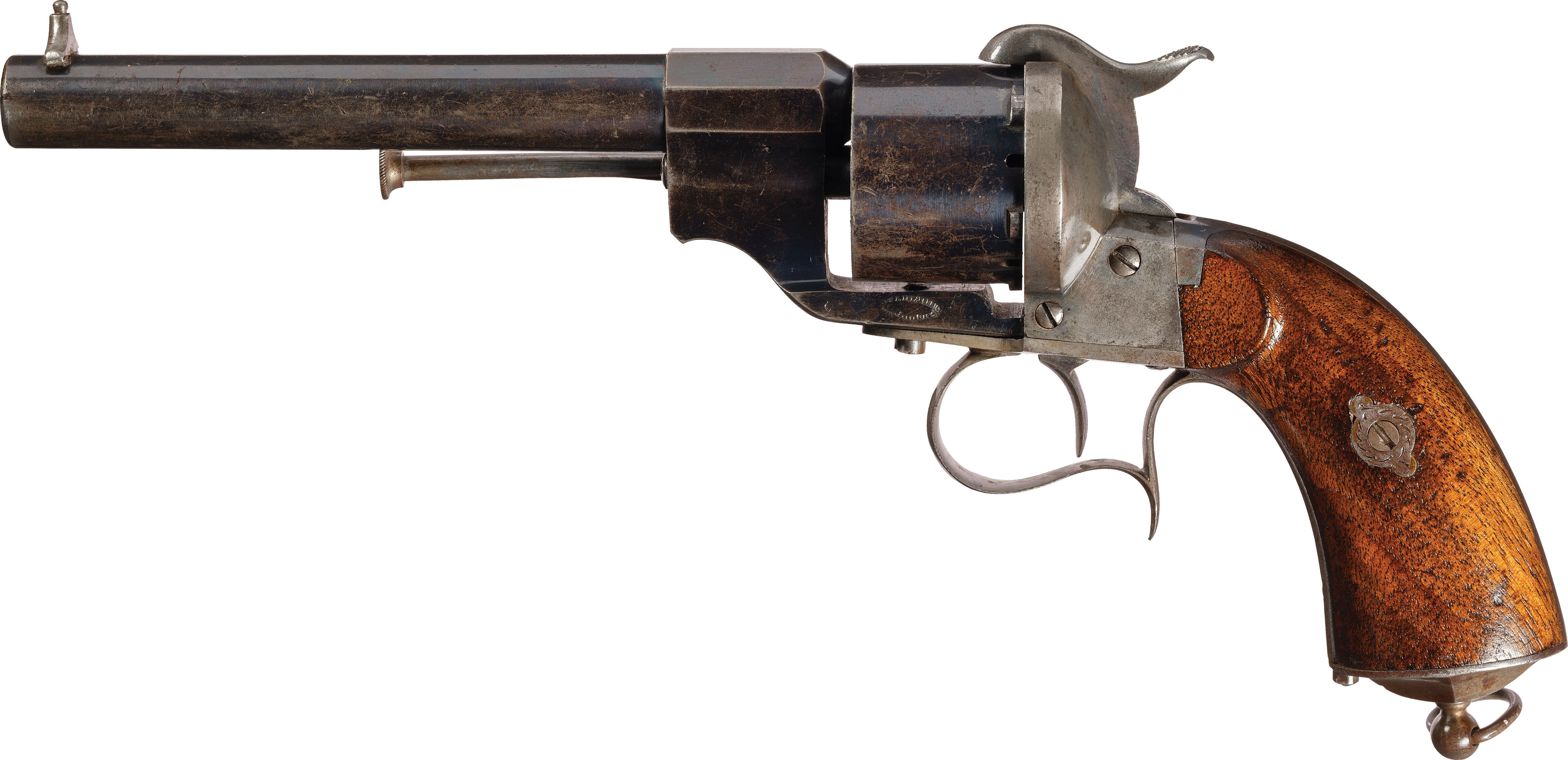 Pin Fire Revolver Invention Civil War Era E. Lefaucheux Model 1854 Pinfire Revolver | Rock Island ...