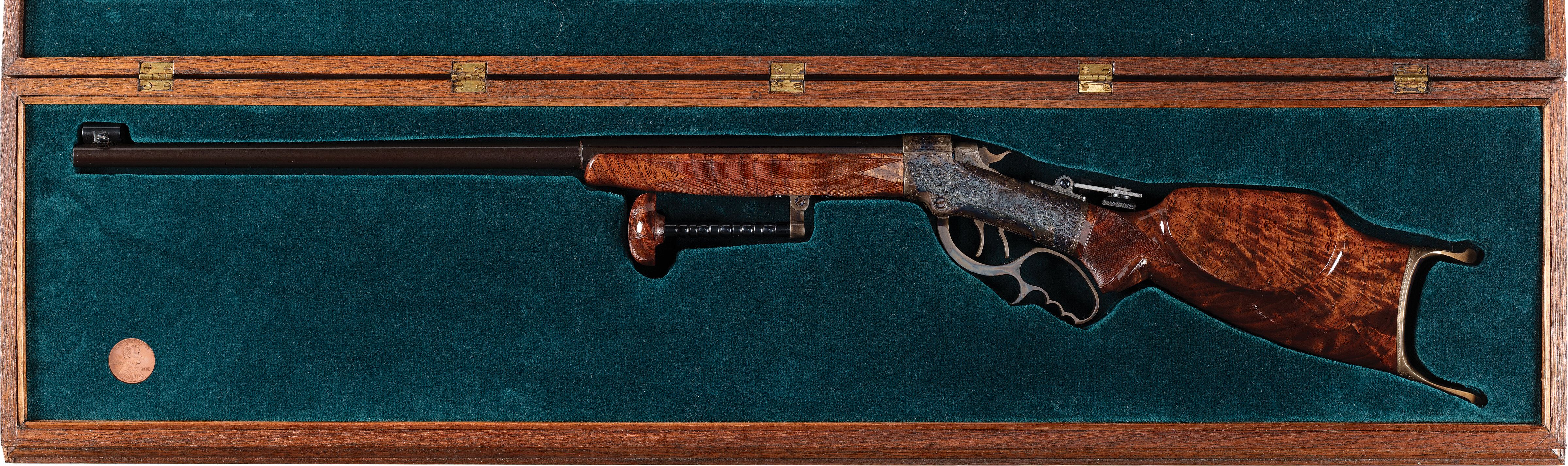Cased Miniature J. M. Marlin Ballard Schuetzen Rifle | Rock Island Auction