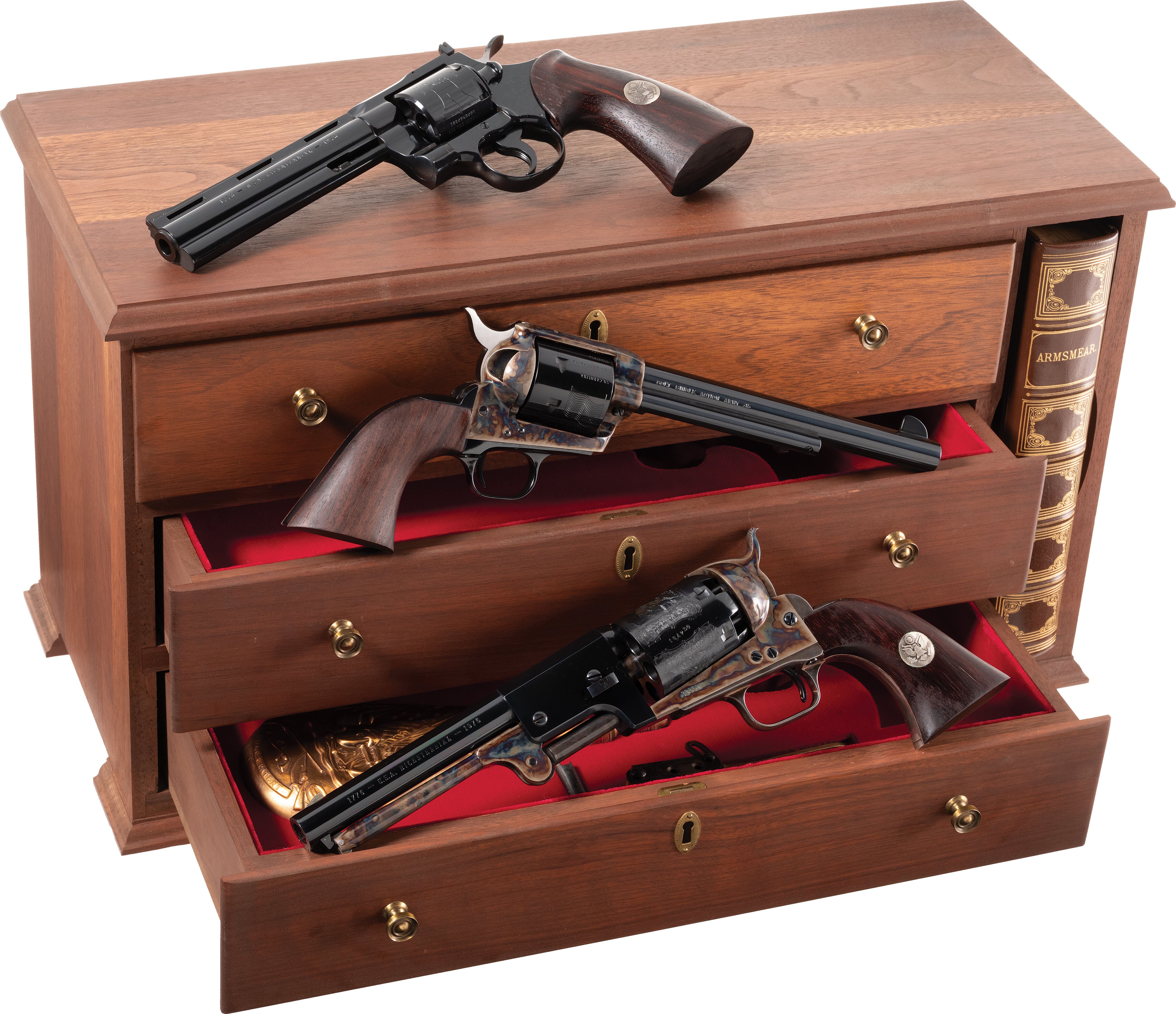 Cased Matched Colt United States Bicentennial Three Revolver Set