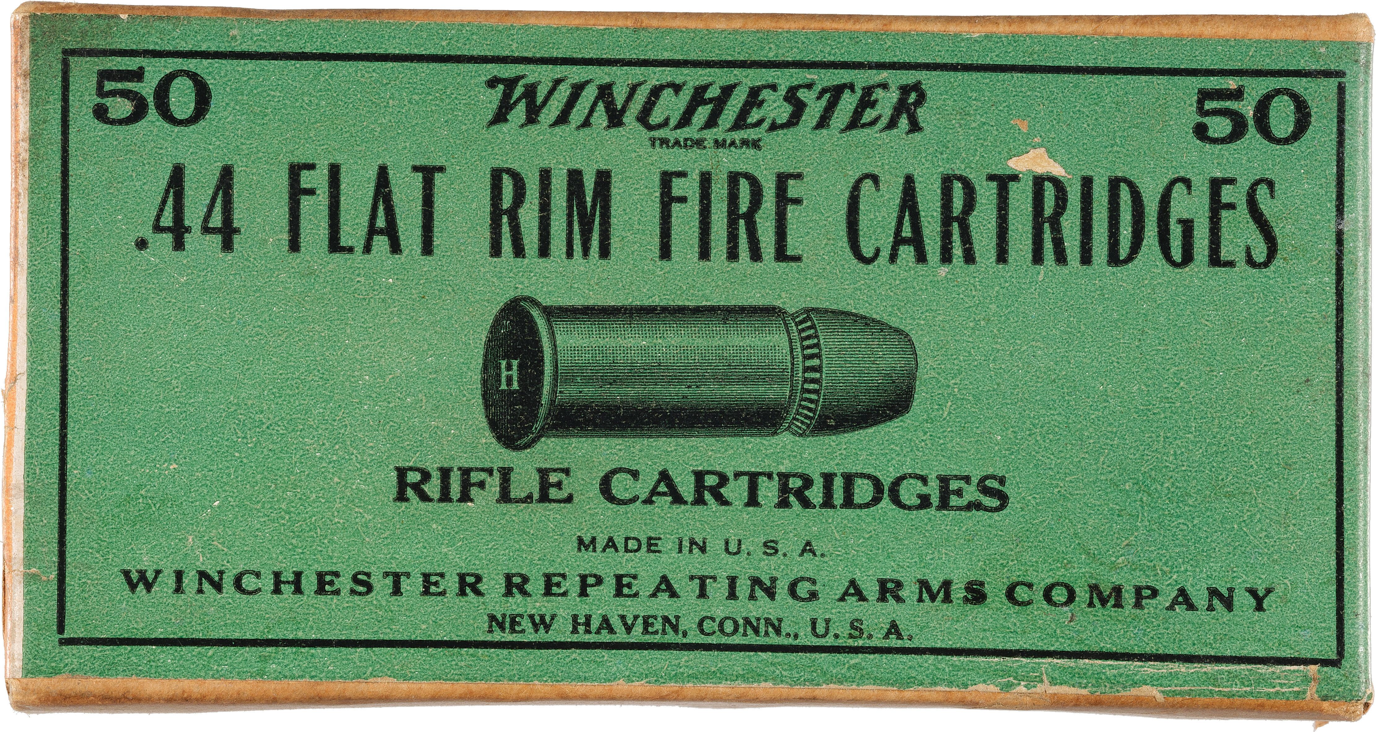 Winchester Box of Fifty .44 Flat Rimfire Cartridges | Rock Island Auction