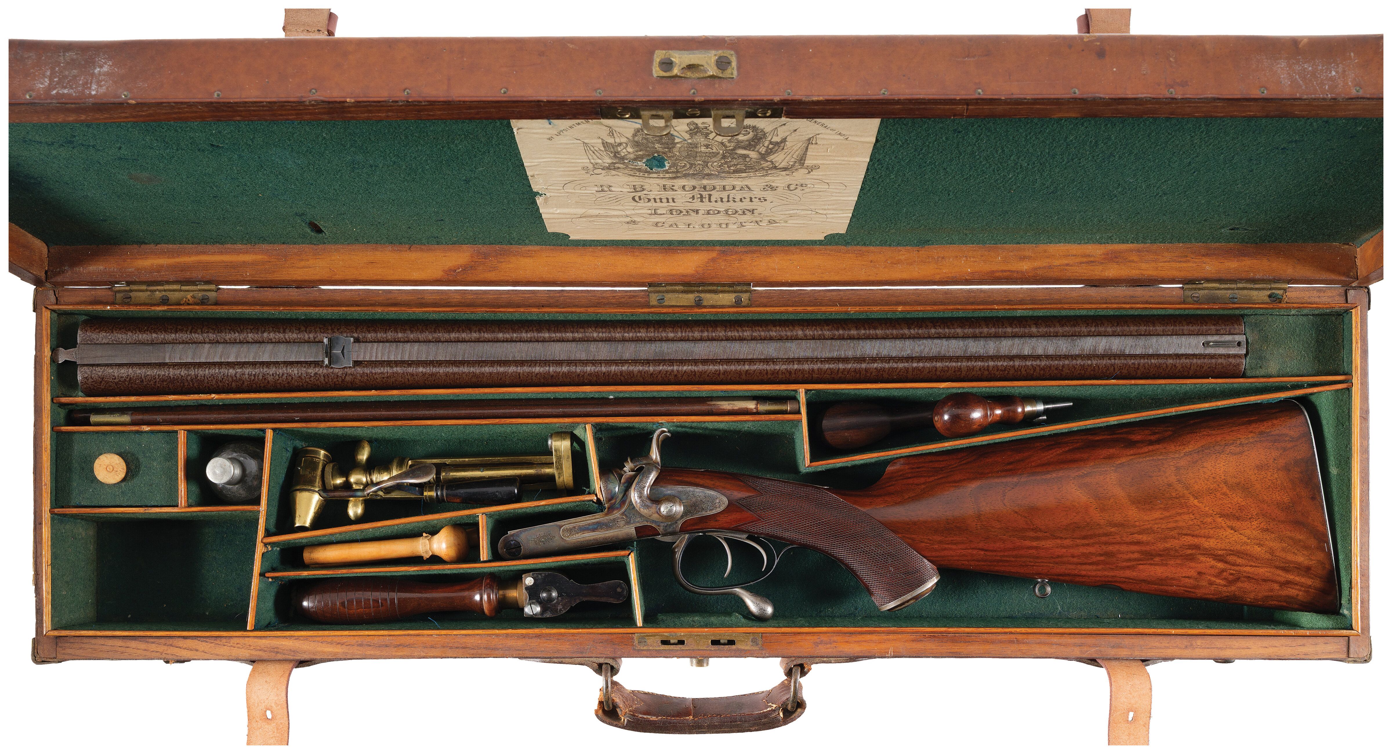 Documented Rodda Webley-Lang Patent Self-Cocking Double Rifle | Rock ...