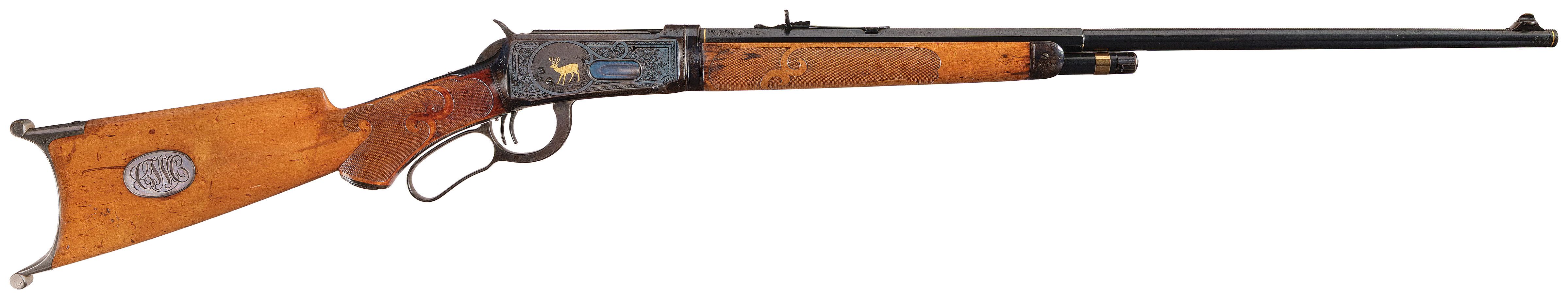 The Isle Rocks Ulrich Factory Engraved Gold Inlaid Winchester Model 1894 Rifle | Rock ...