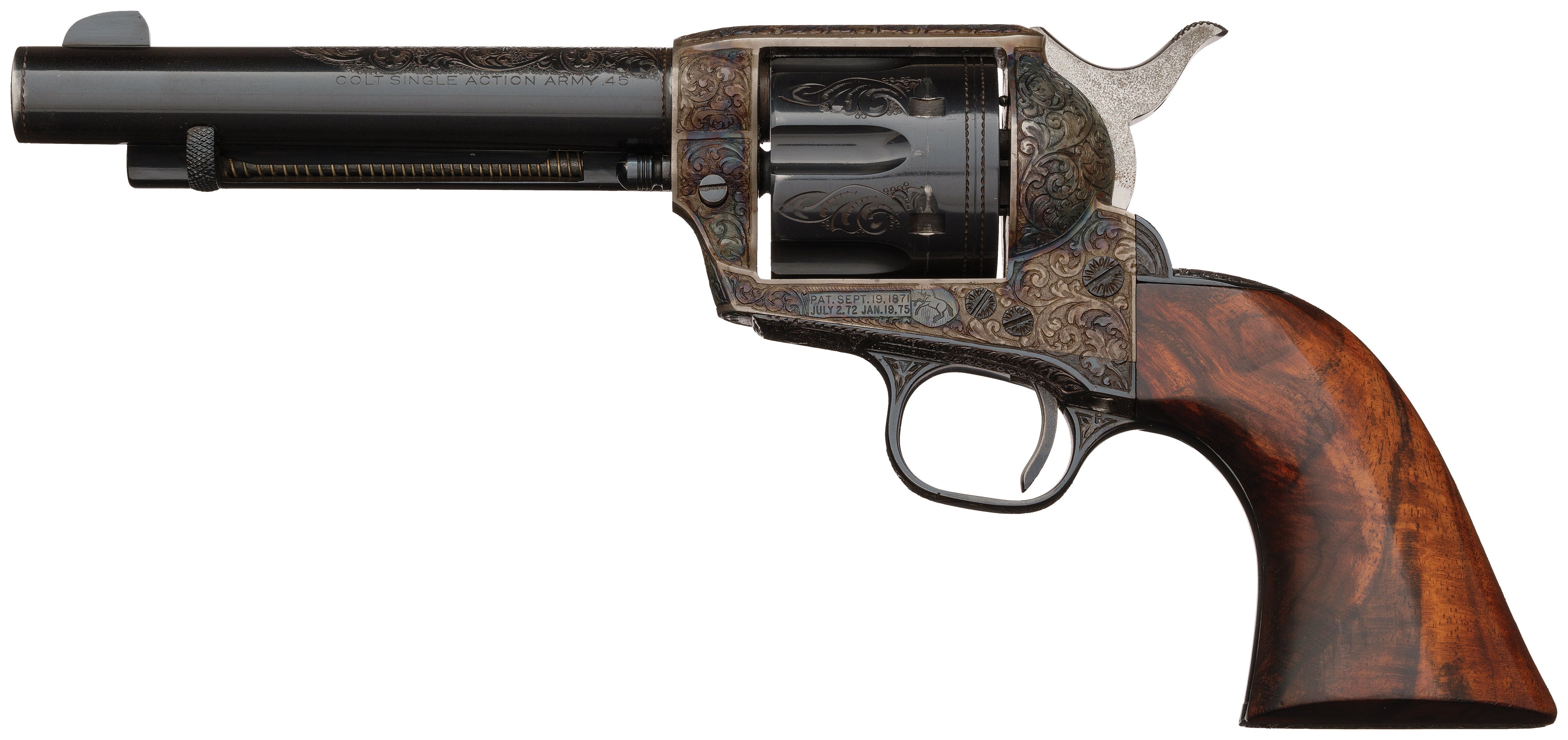 Engraved Pre-War/Post-War Colt Single Action Army Revolver | Rock